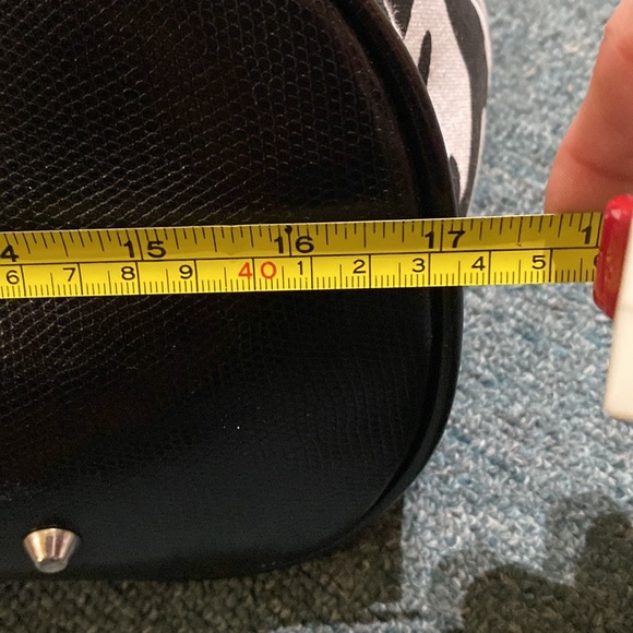 Zebra-Print Black & White Shoulder Bag Women’s One Size - Picture 7 of 10